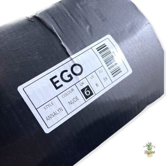 EGO Annalyn Pink Nude Chunky Faux Leather Sandals  - Picture 9 of 10